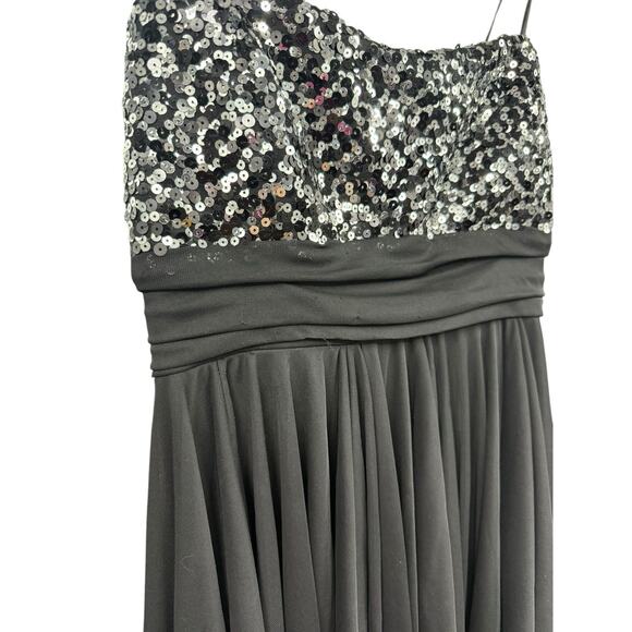 City Triangles Y2K Style Silver Sequin Formal Dress Witchy Homecoming Large - Picture 6 of 8